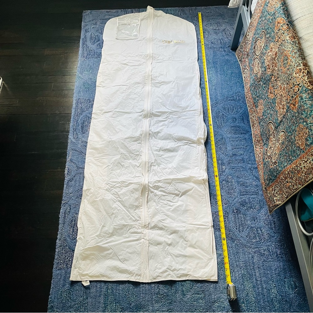Vera Wang Extra Long Garment Bag wedding Dress Hanging vinyl white
